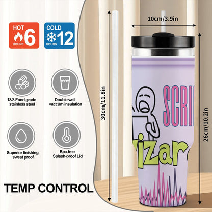 40oz Tumbler with Handle and Straw (Made in USA)