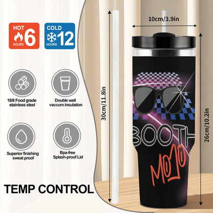 40oz Tumbler with Handle and Straw (Made in USA)