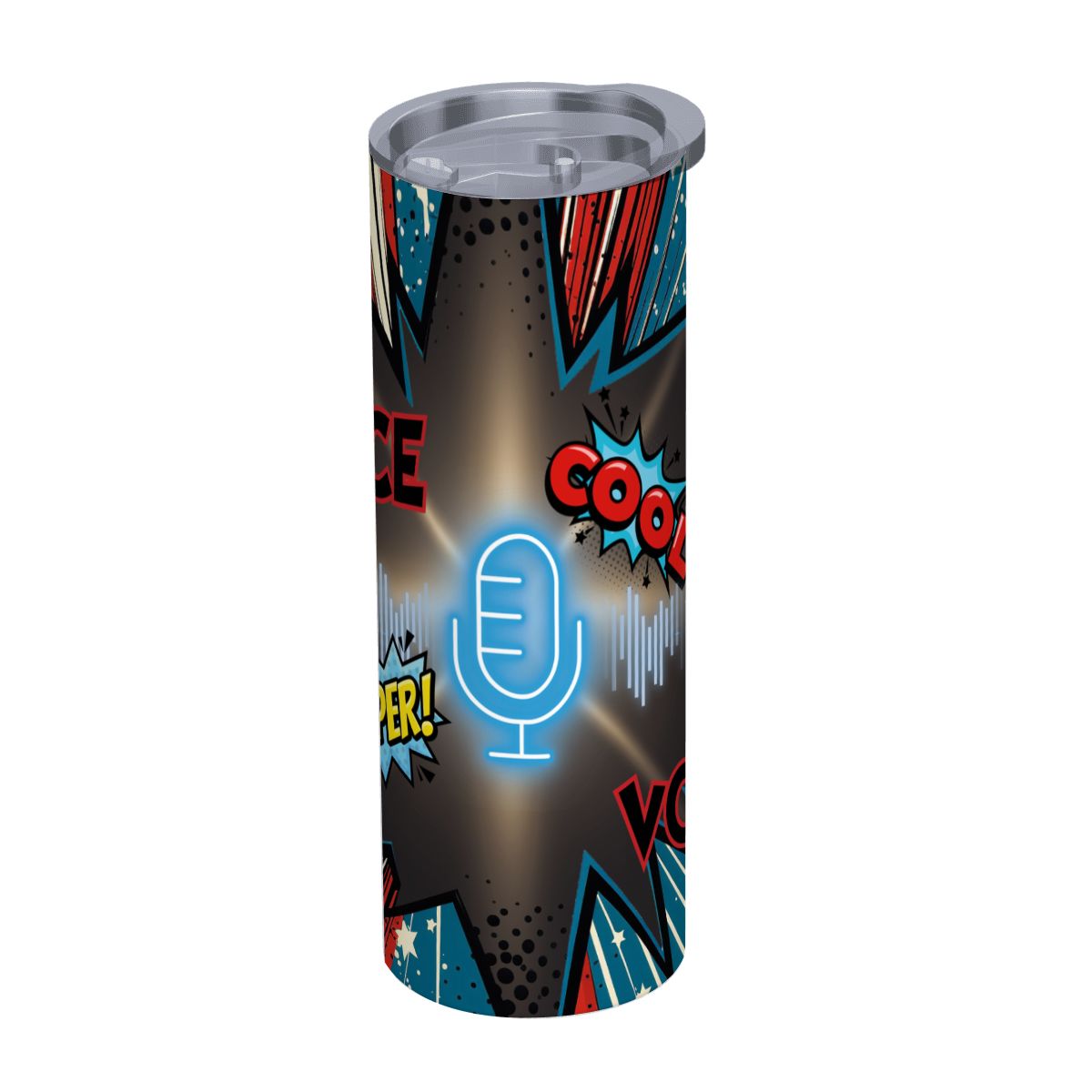20oz Straight Stainless Steel Tumbler with Straw（Made in USA)