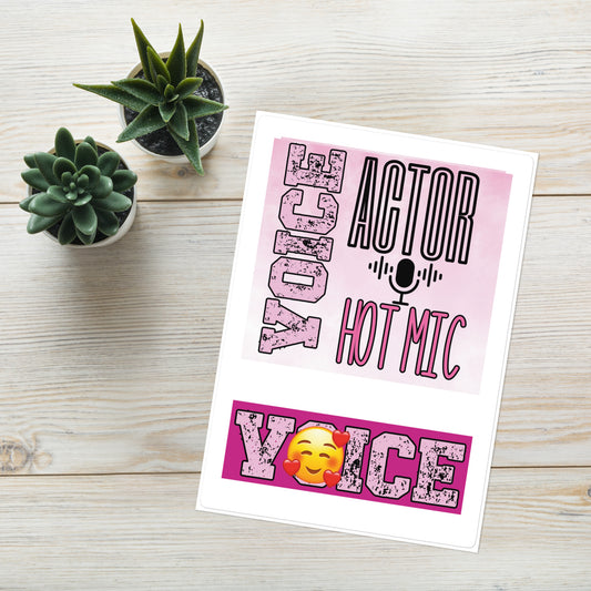 Voice Over Actor Hot Mic: Kiss Cut Sticker Sheet Large 4"