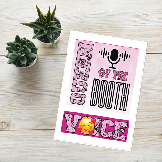 Queen of the Booth Voice Over Actor: Kiss Cut Sticker Sheet Large 4"