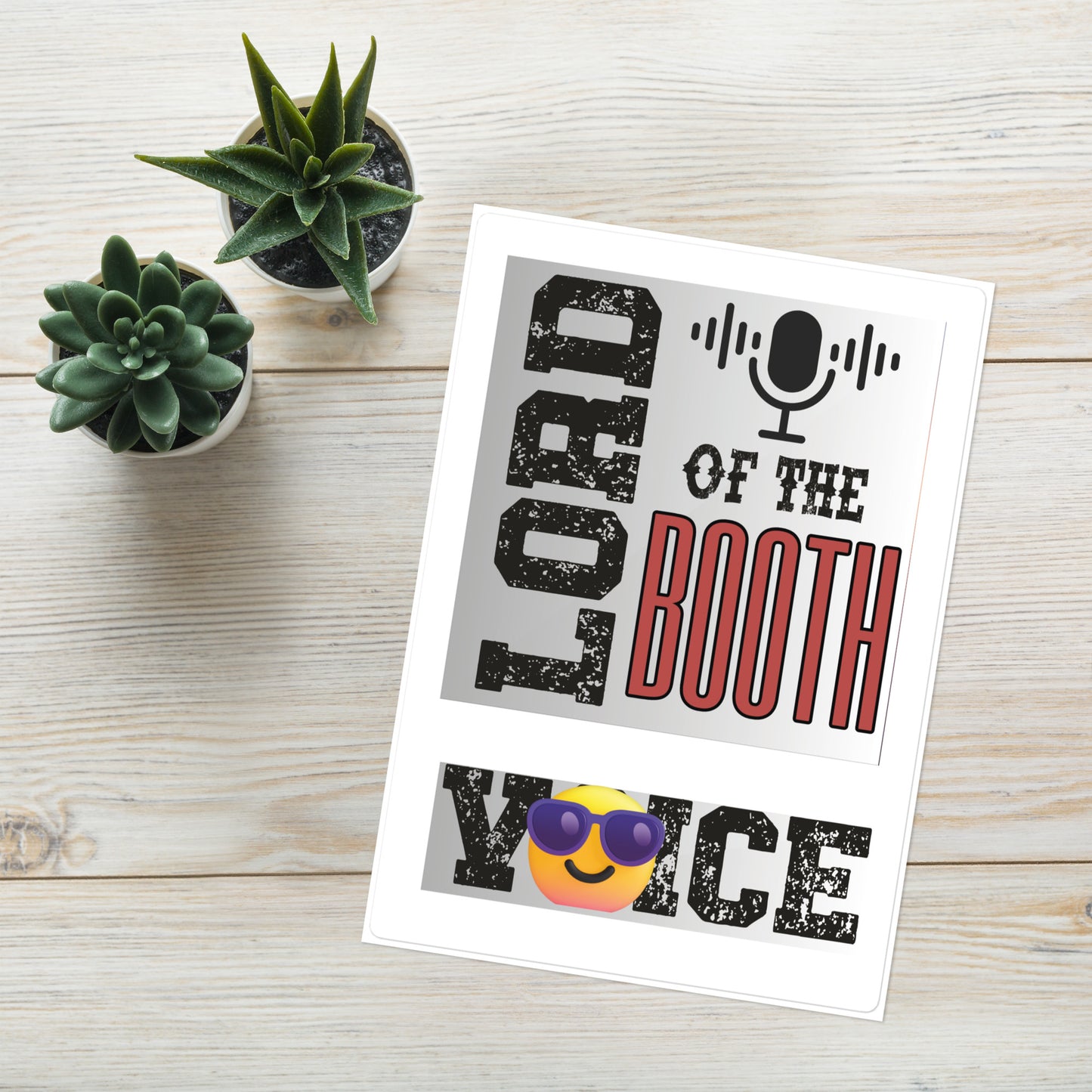 Lord of the Booth: Voice Over Actor: Kiss Cut Sticker Sheet Large 5"