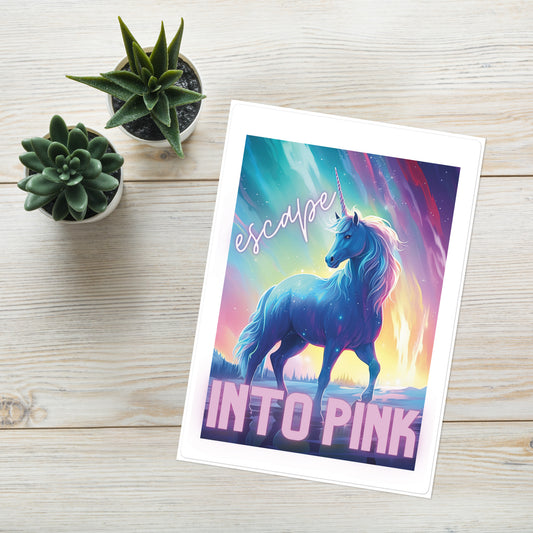 Escape Into Pink: Unicorn: Kiss Cut Sticker Sheet Large 7"
