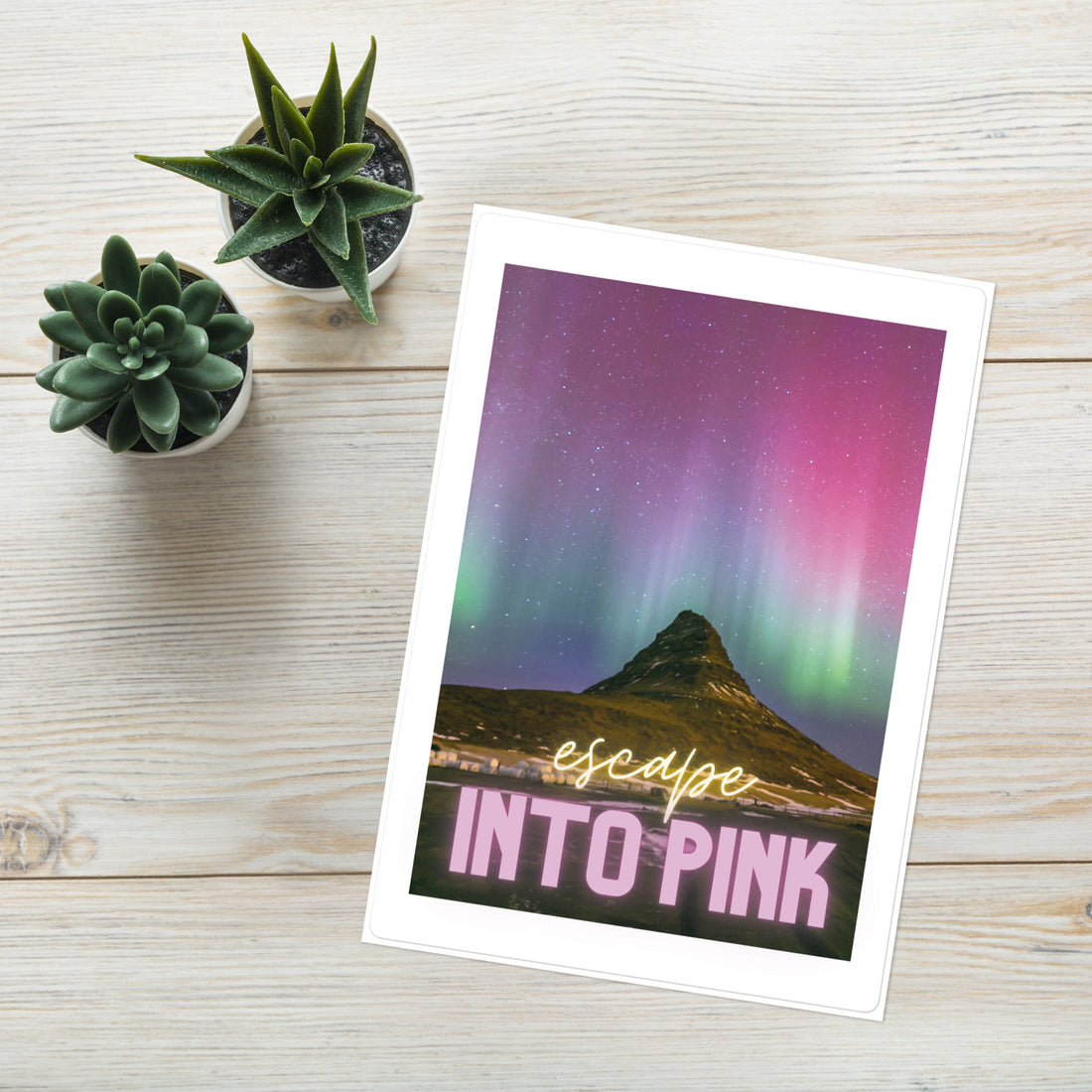 Escape Into Pink: Northern Lights: Kiss Cut Sticker Sheet Large 7&quot;