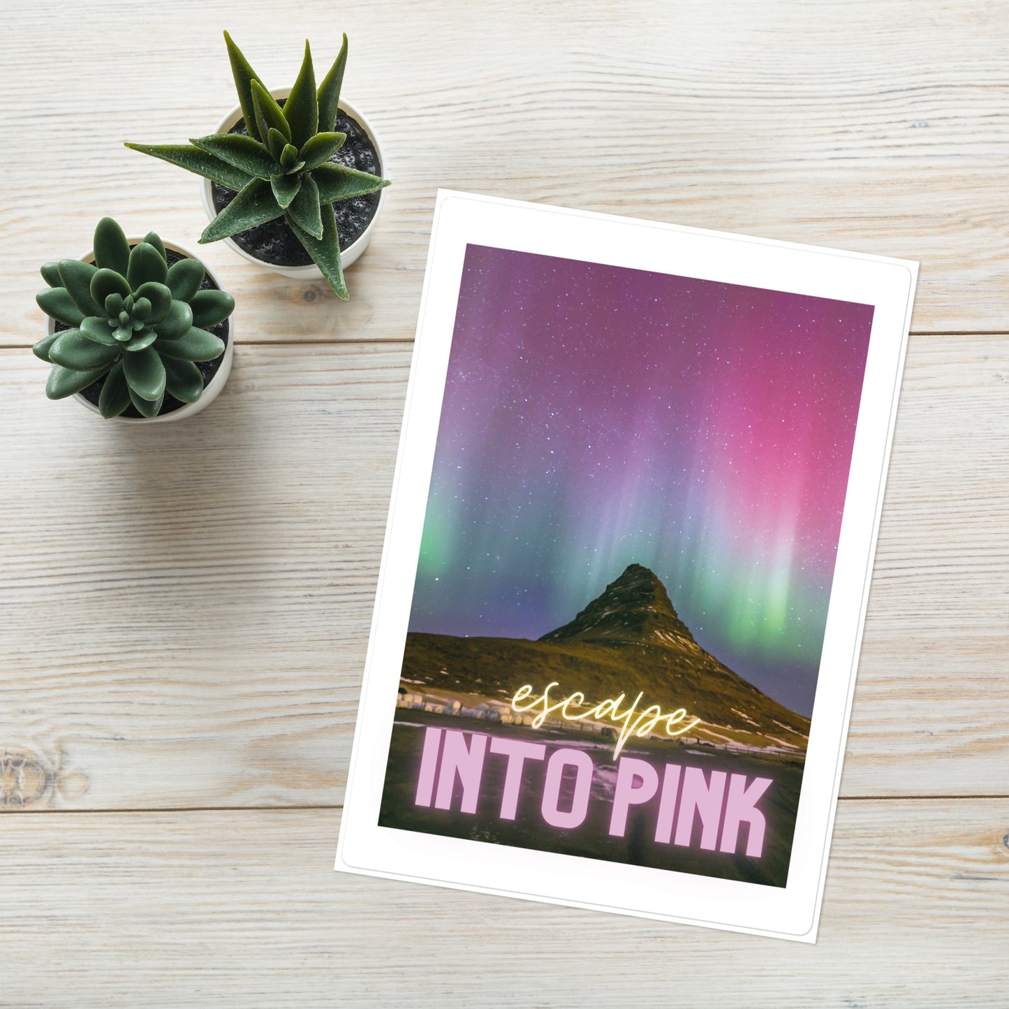 Escape Into Pink: Northern Lights: Kiss Cut Sticker Sheet Large 7"