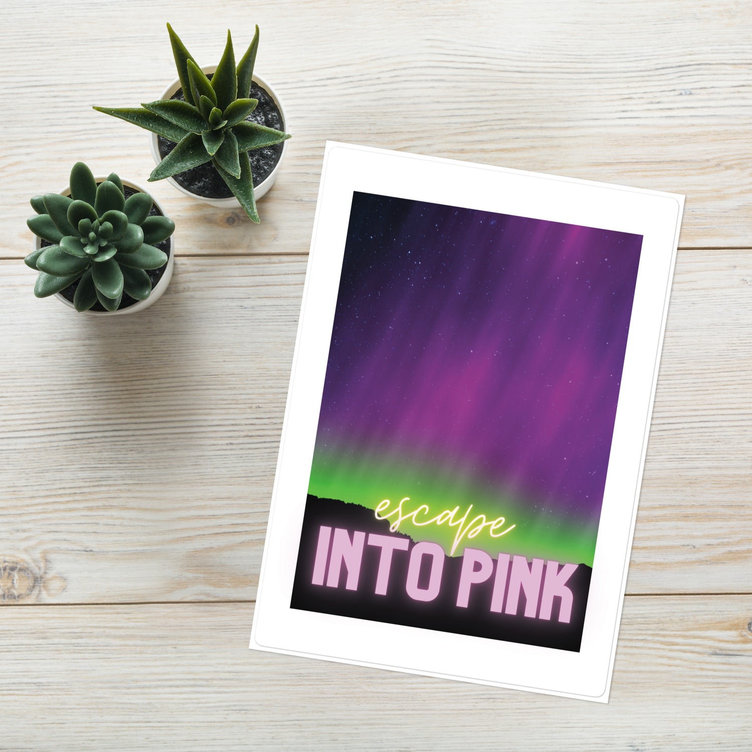 Escape Into Pink: Northern Lights: Kiss Cut Sticker Sheet Large 7&quot;