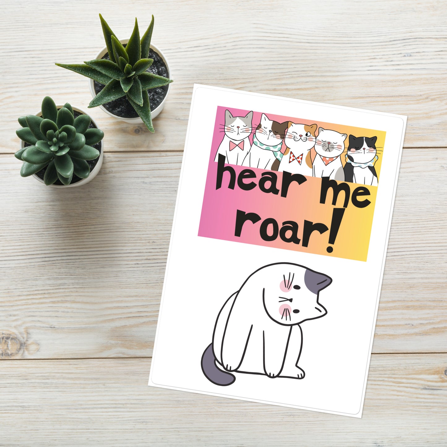 Hear Me Roar! Cat Power: Kiss Cut Sticker Sheet 4"