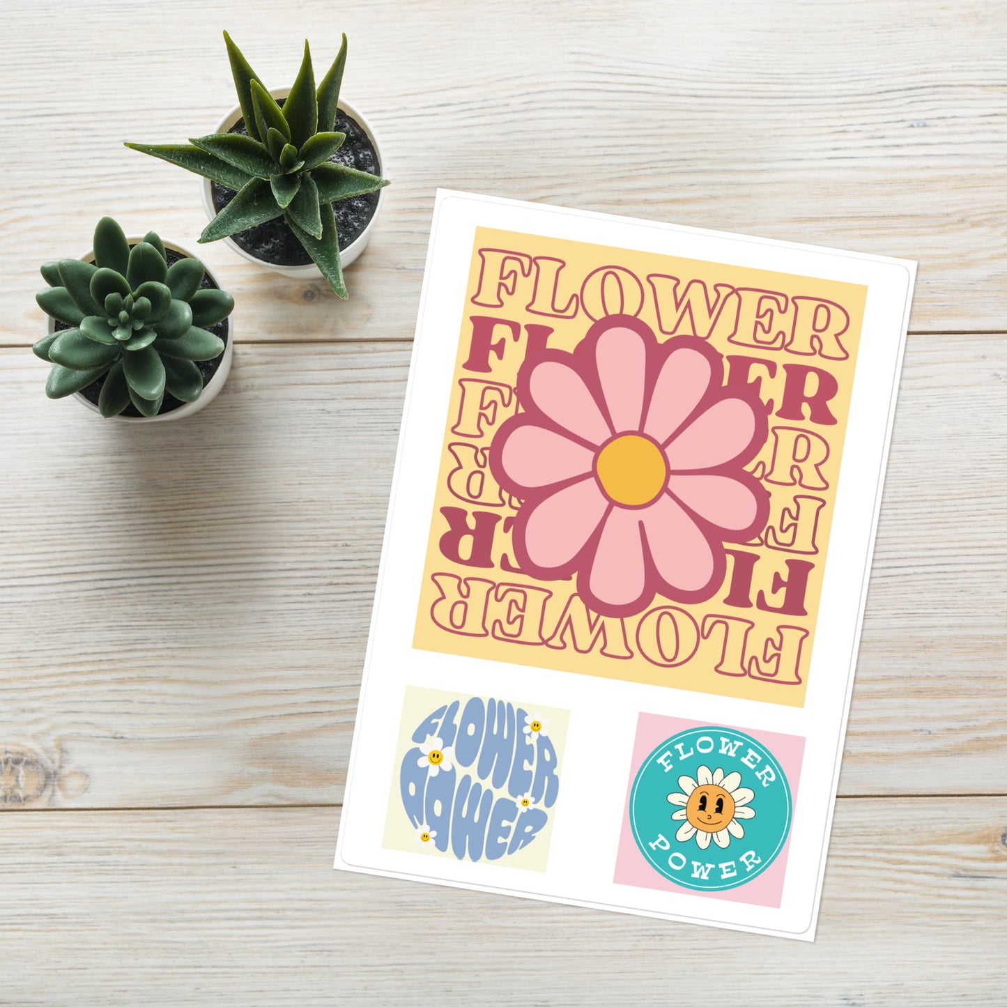 Flower Power: Kiss Cut Sticker Sheet 6"