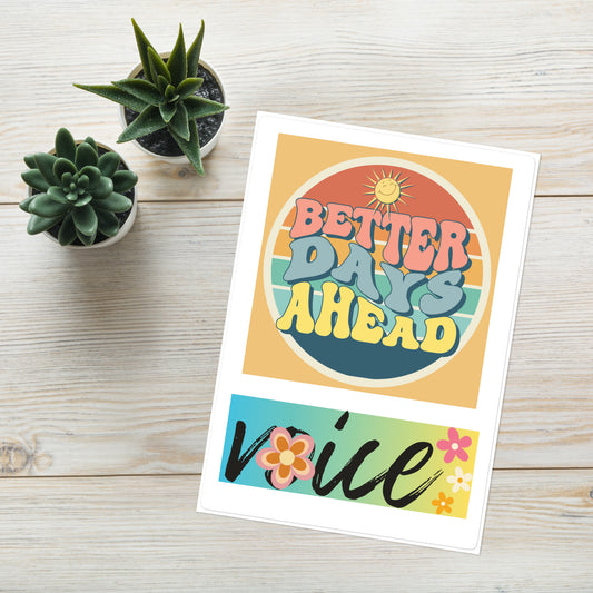 Better Days Ahead: Retro: Kiss Cut Sticker Sheet 6"