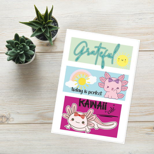 Kawaii Cute Motivational: Sticker Sheet