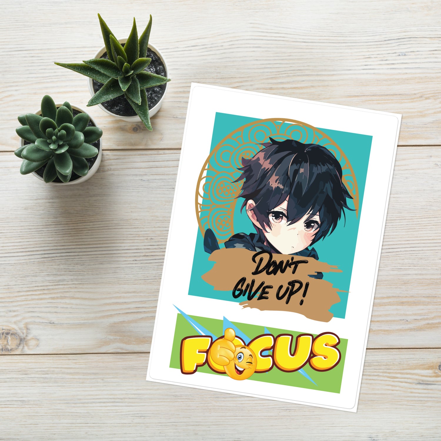 Anime Manga Fan Quotes Motivational: Kiss Cut Sticker Sheet 6&quot;