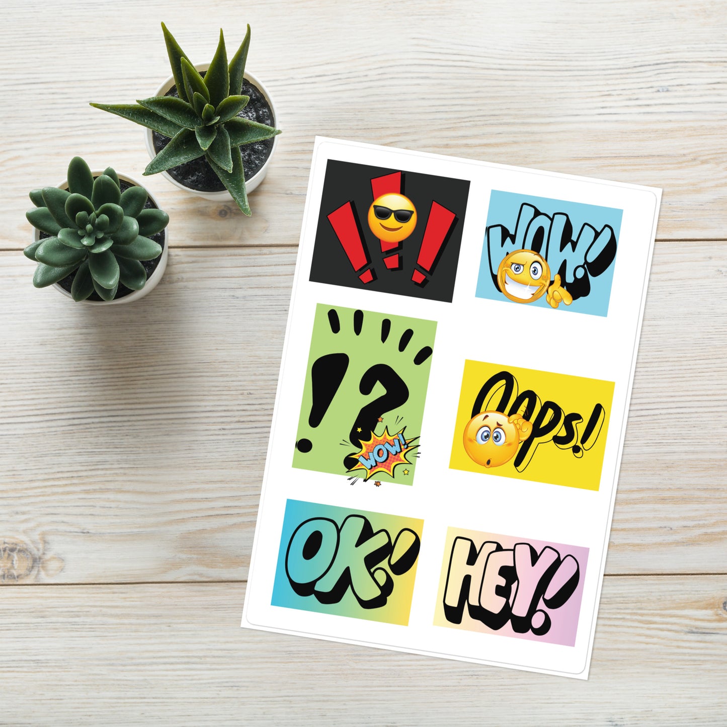 Emoj Motivational: Kiss Cut Sticker Sheet