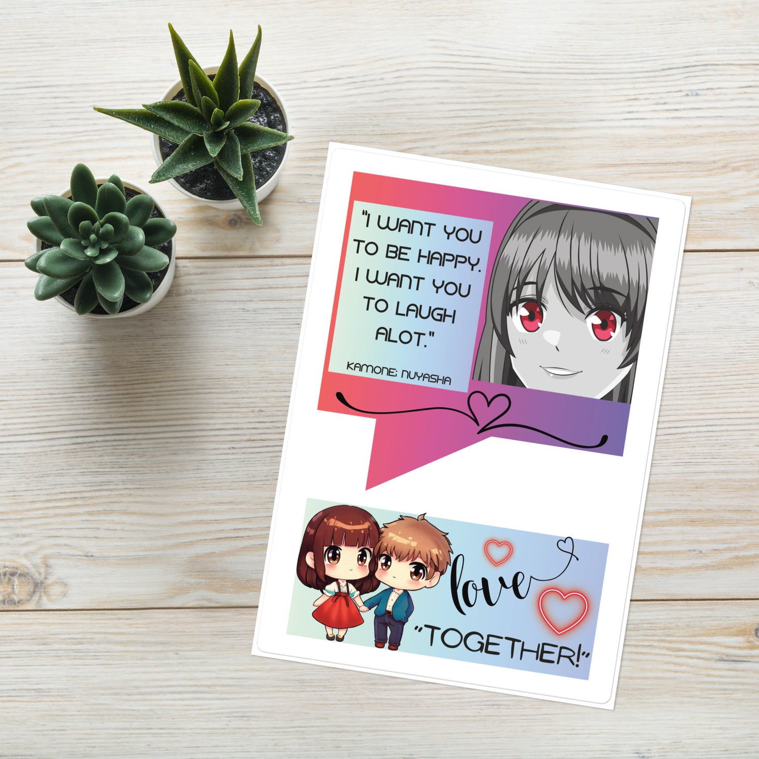 Anime Manga Fan Quotes Motivational: Kiss Cut Sticker Sheet 4&quot;