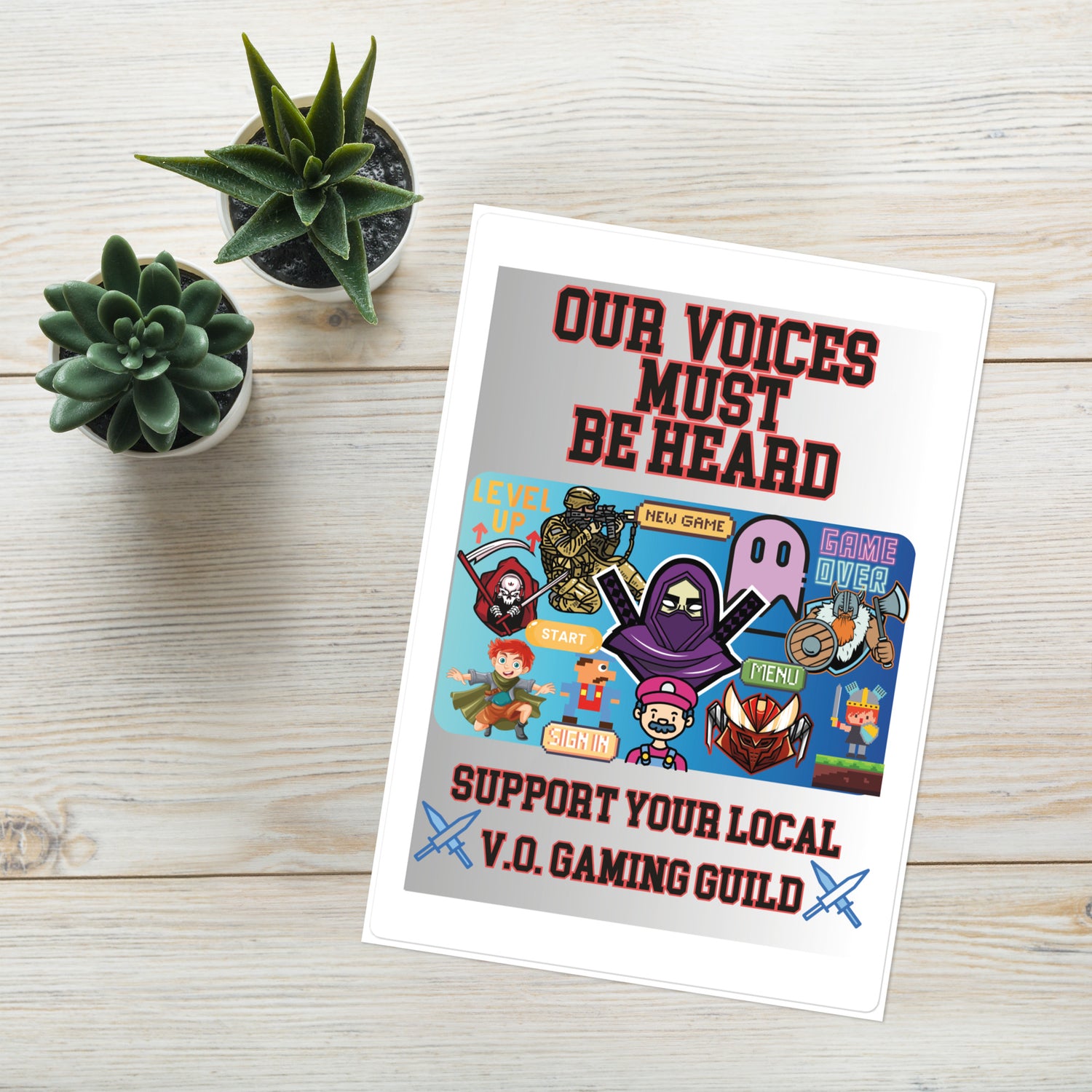 Voice Over Actor &quot;Our Voices Must Be Heard&quot;: Kiss Cut Sticker Sheet 7&quot;