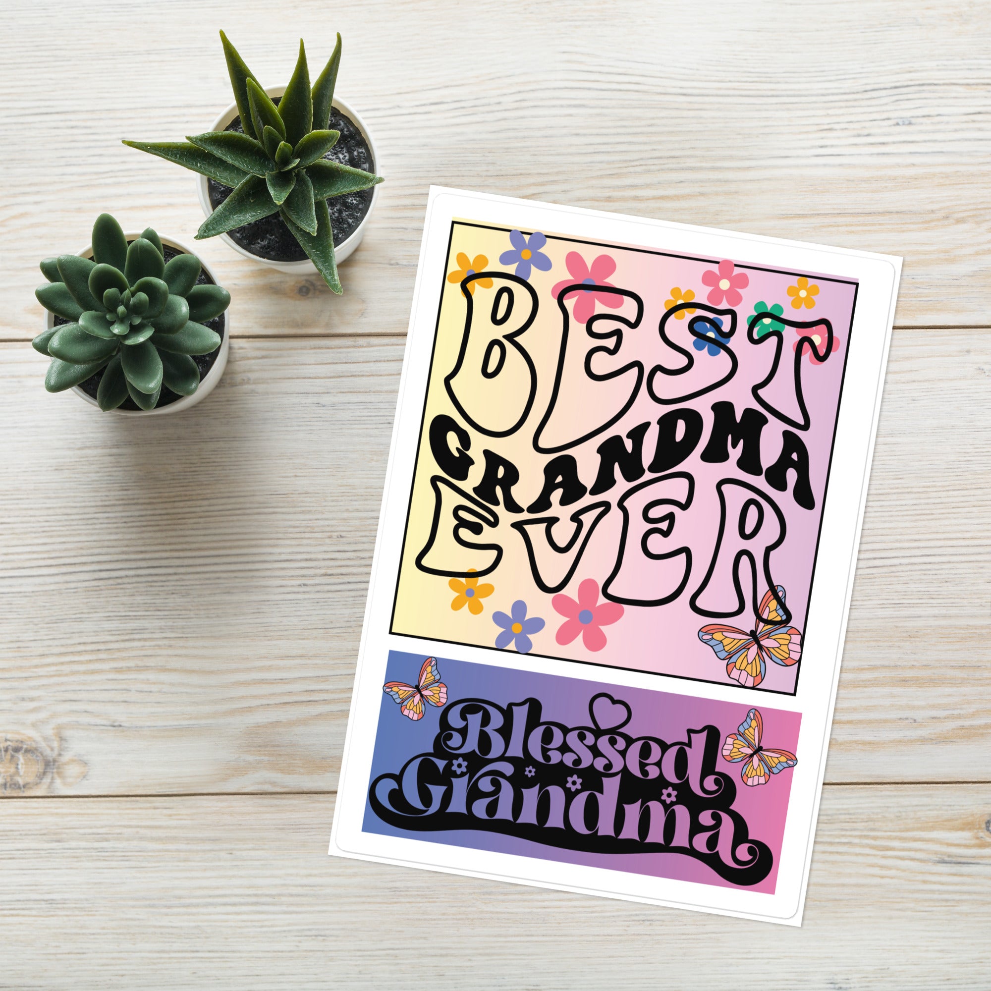 Best Grandma Ever: Kiss Cut Sticker Sheet Large