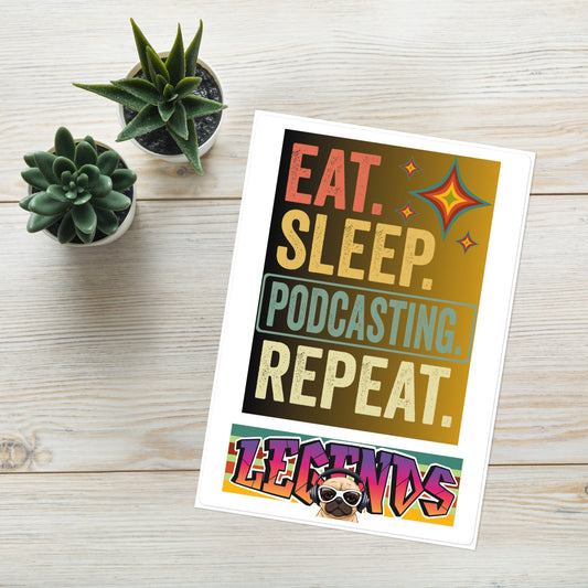 Podcast Kiss Cut Sticker Sheet Large