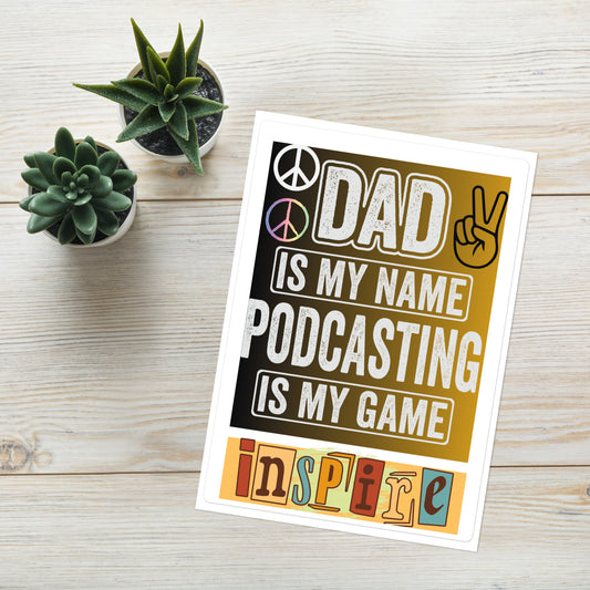 Dad Podcast Kiss Cut Sticker Sheet Large