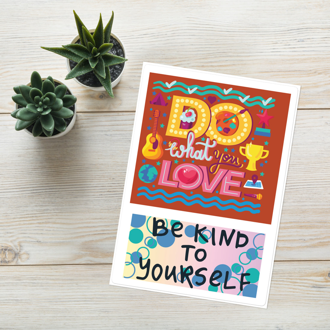 Do What You Love Motivational Affirmation: Kiss Cut Sticker Sheet Large