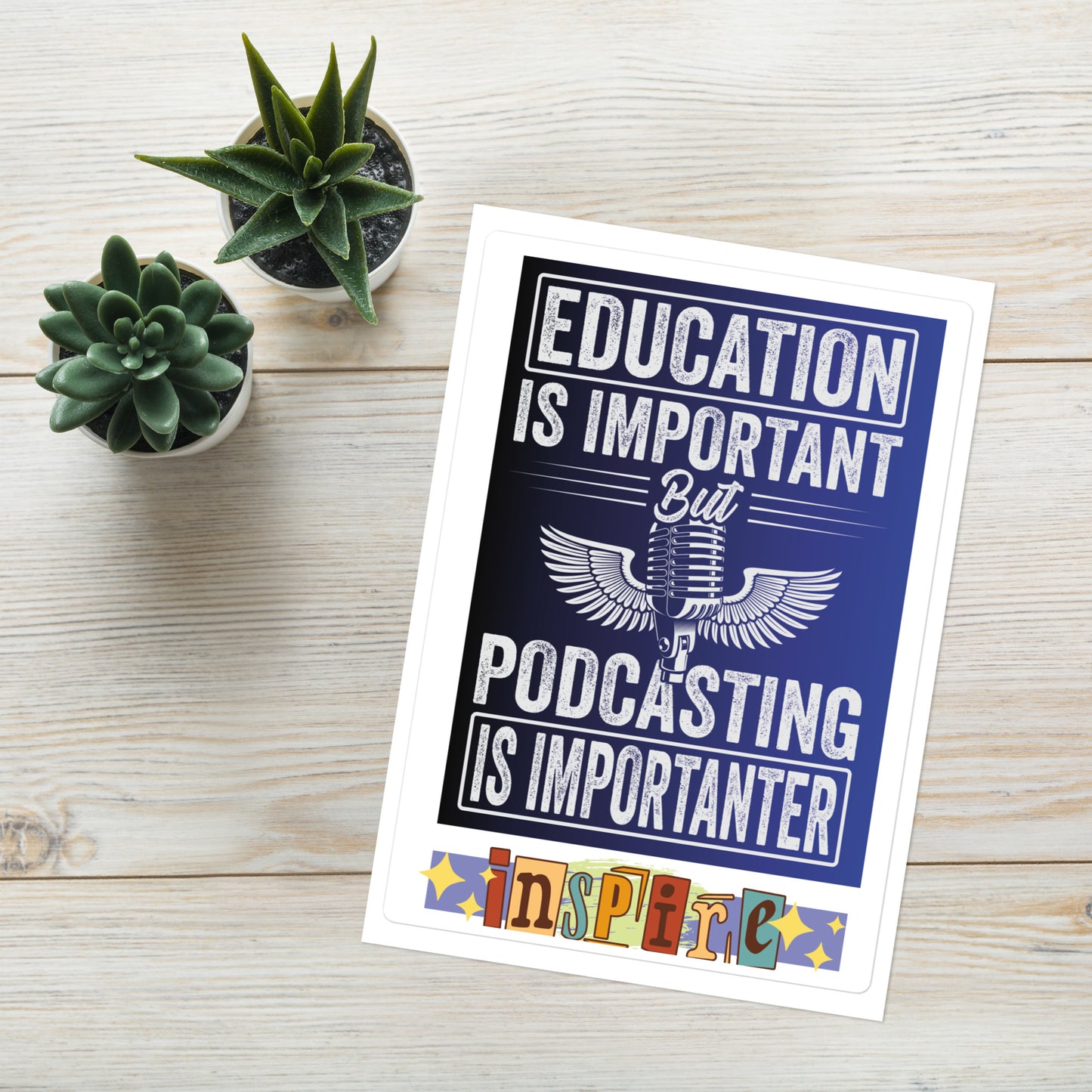 Podcast Education: Kiss Cut Sticker Sheet Large 6"