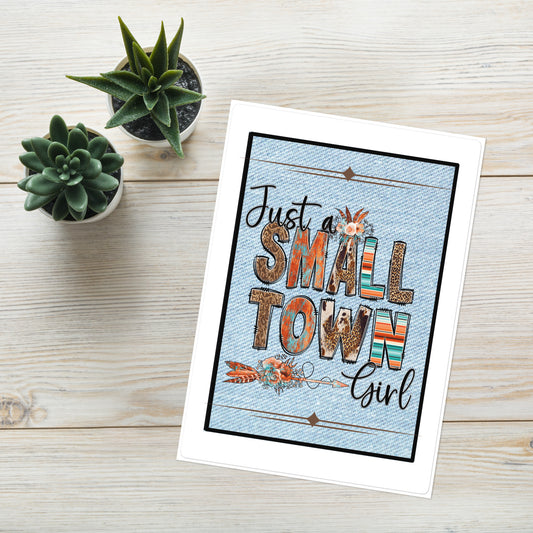 Just A Small Town Girl Design: Kiss Cut Sticker Sheet Large