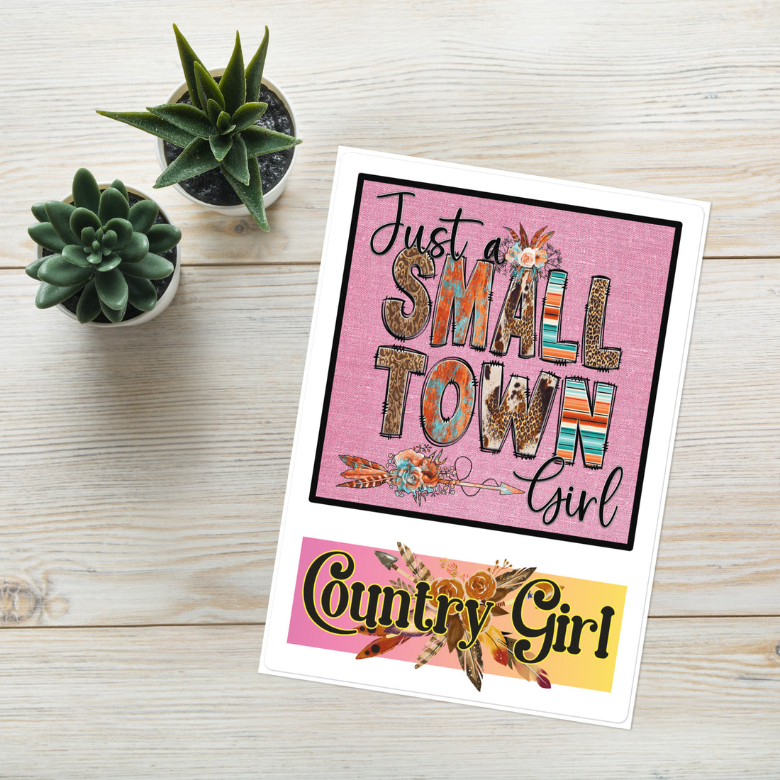 Just A Small Town Girl Designs: Kiss Cut Sticker Sheet Large