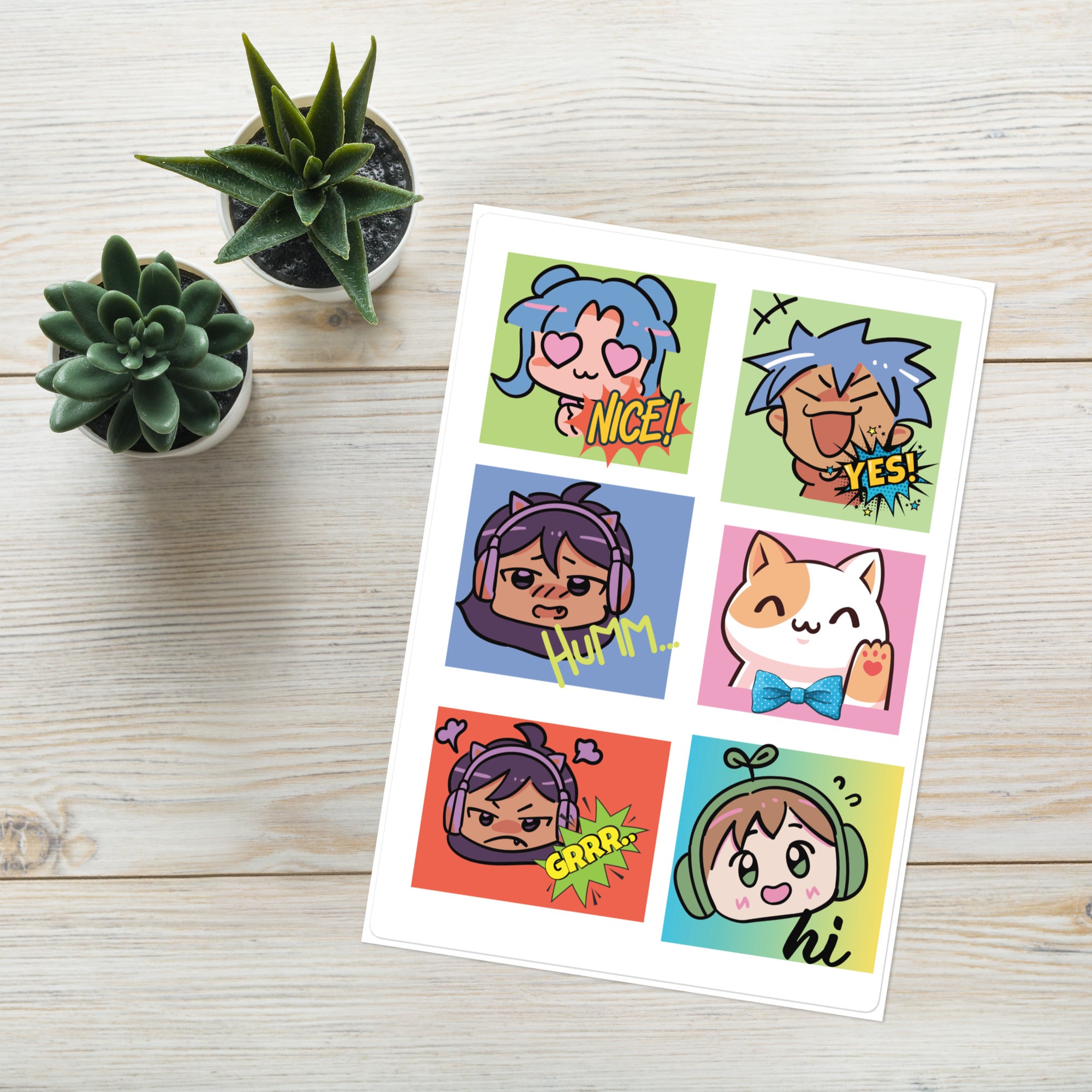 Motivational Fun Designs: Kiss Cut Sticker Sheet