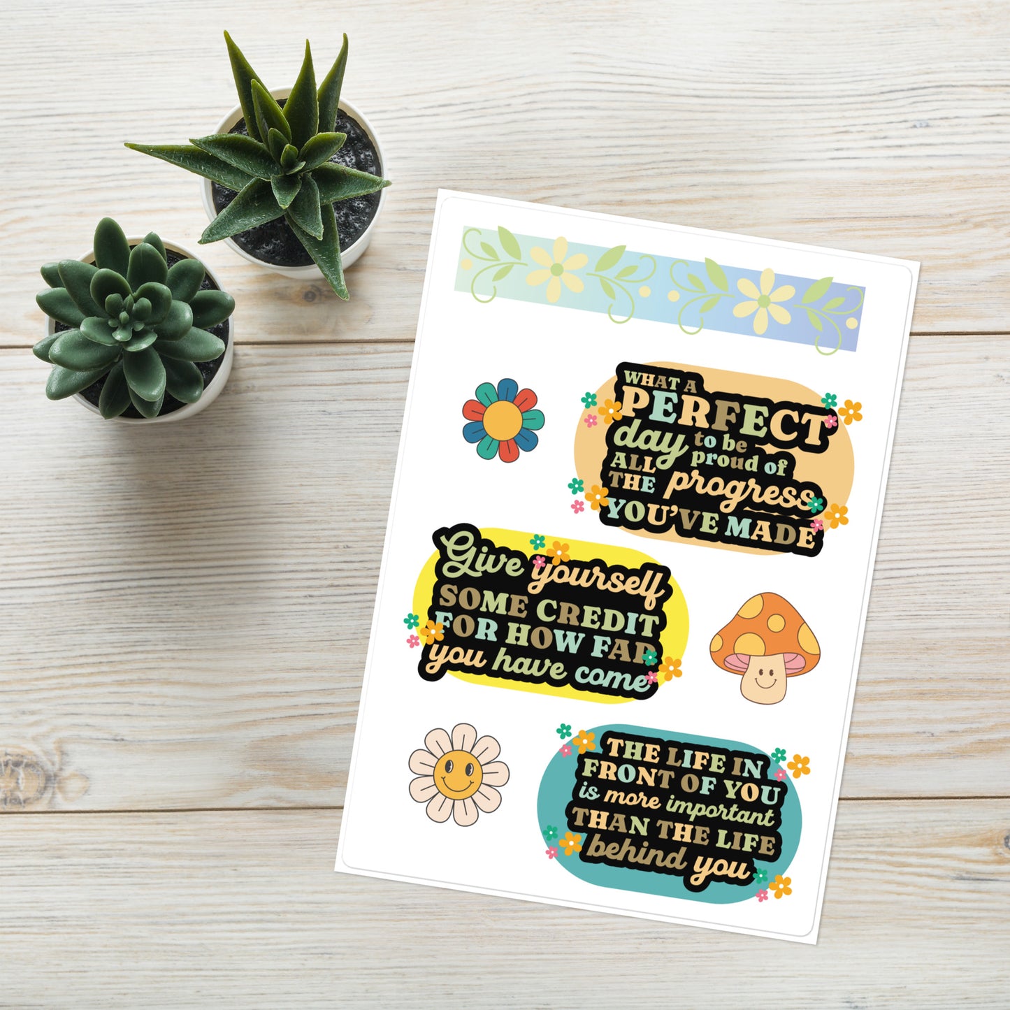 Motivational Affirmation Quote Sticker Sheet Large