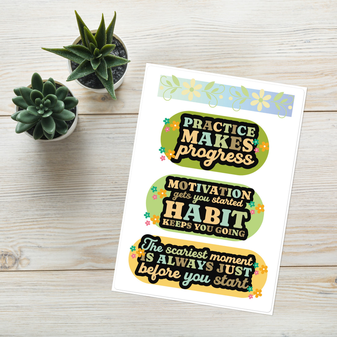 Motivational Affirmation Quote Sticker Sheet Large