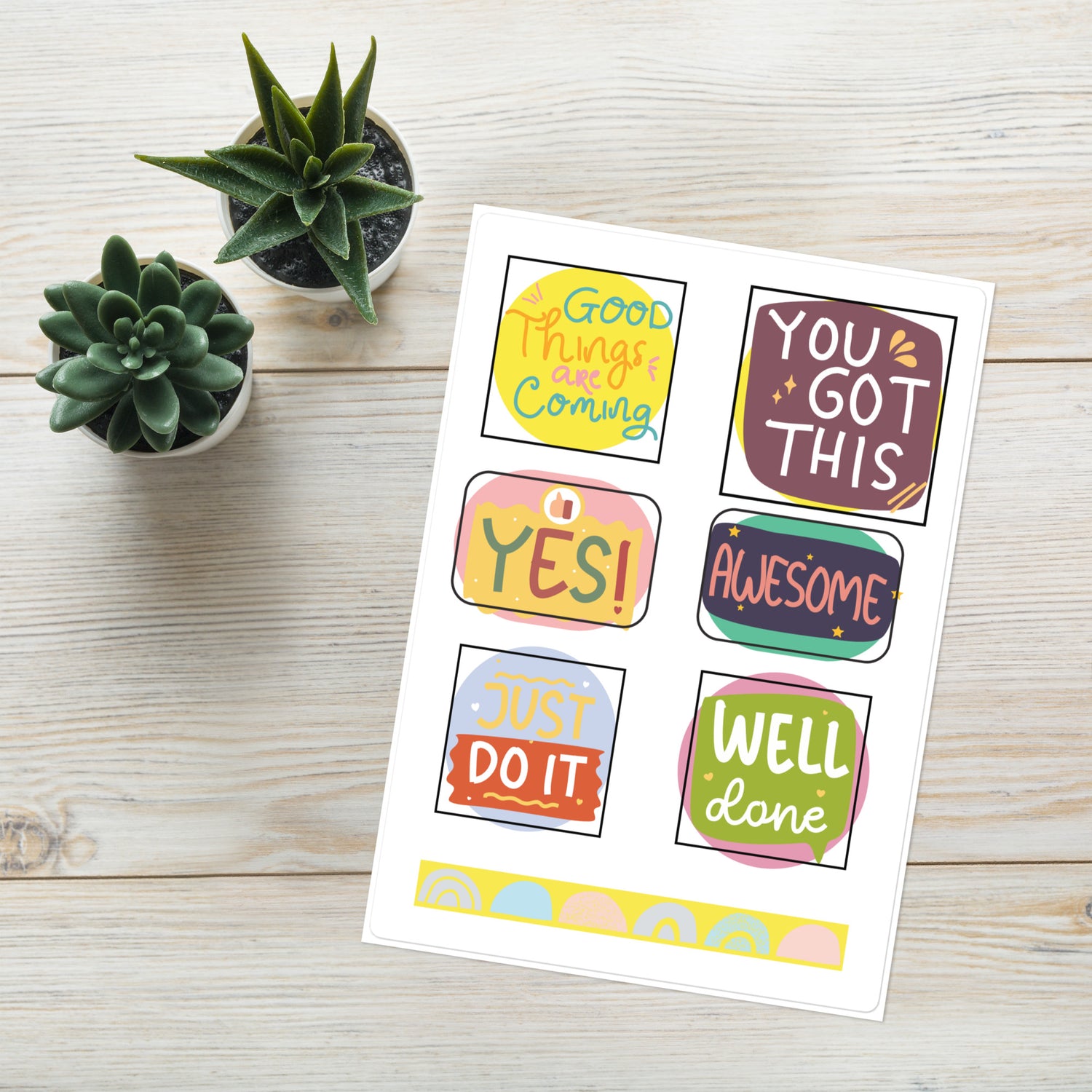 Motivational Affirmation Quote Sticker Sheet Large