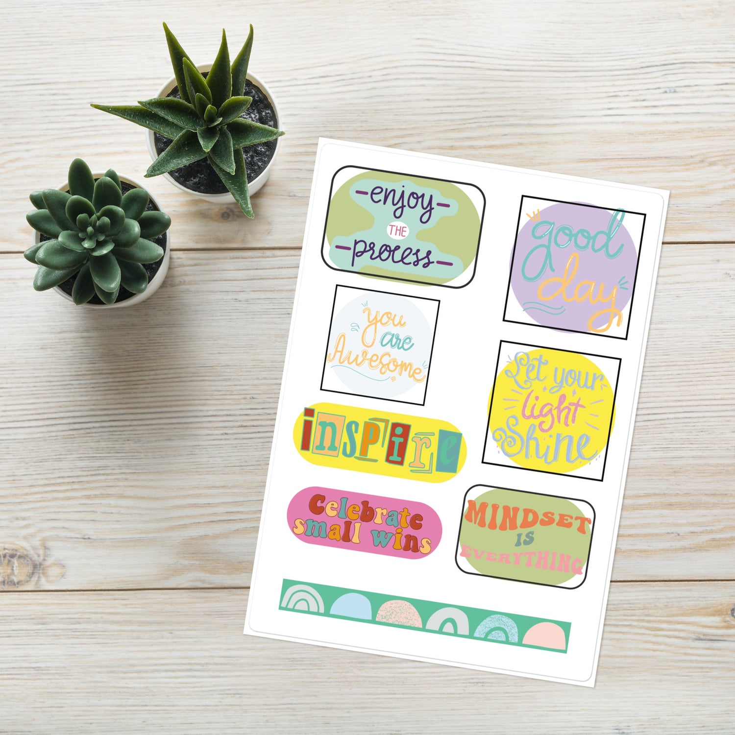 Motivational Affirmation Quote Sticker Sheet Large