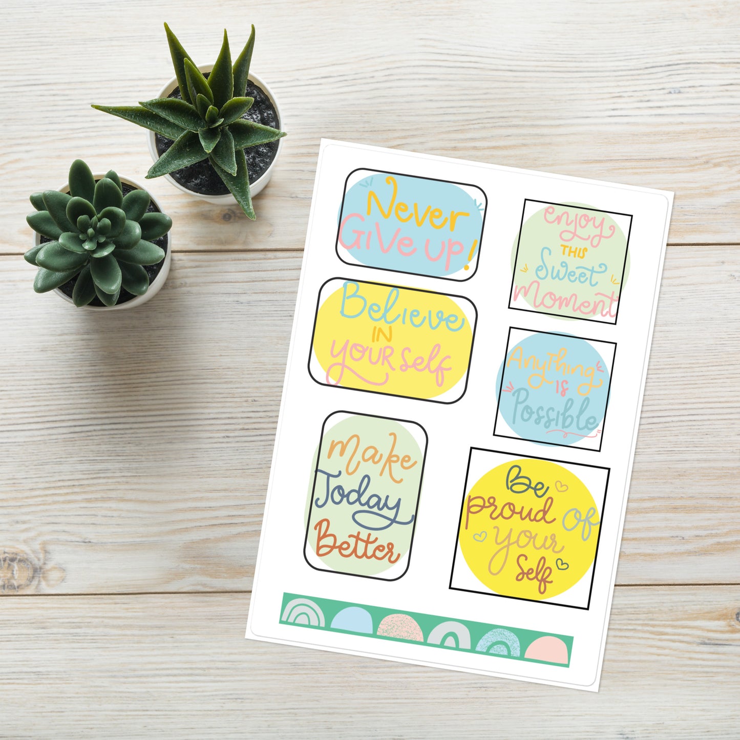 Motivational Affirmation Quote Sticker Sheet Large