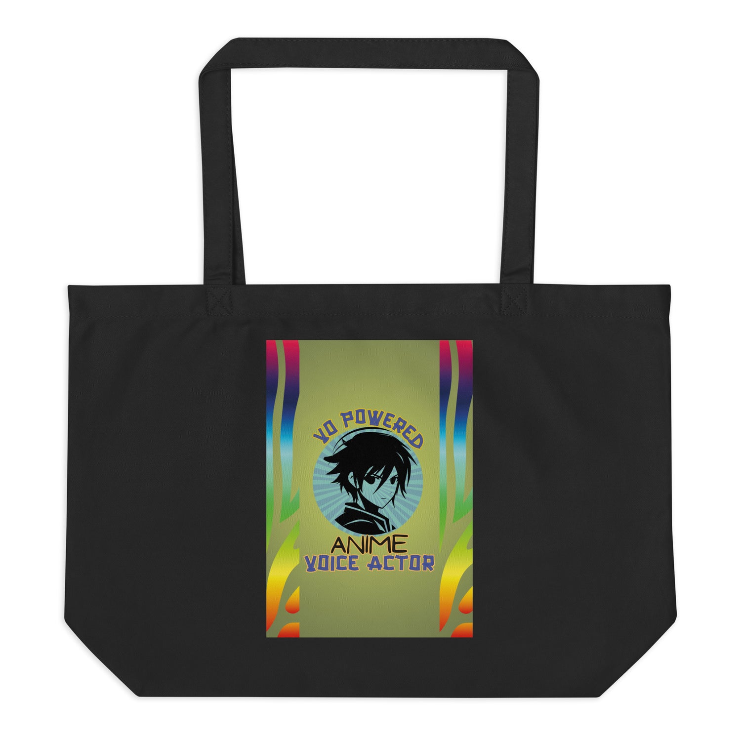 SOTVO Voice Actor Large Organic Cotton Tote Bag: V.O. Anime Style