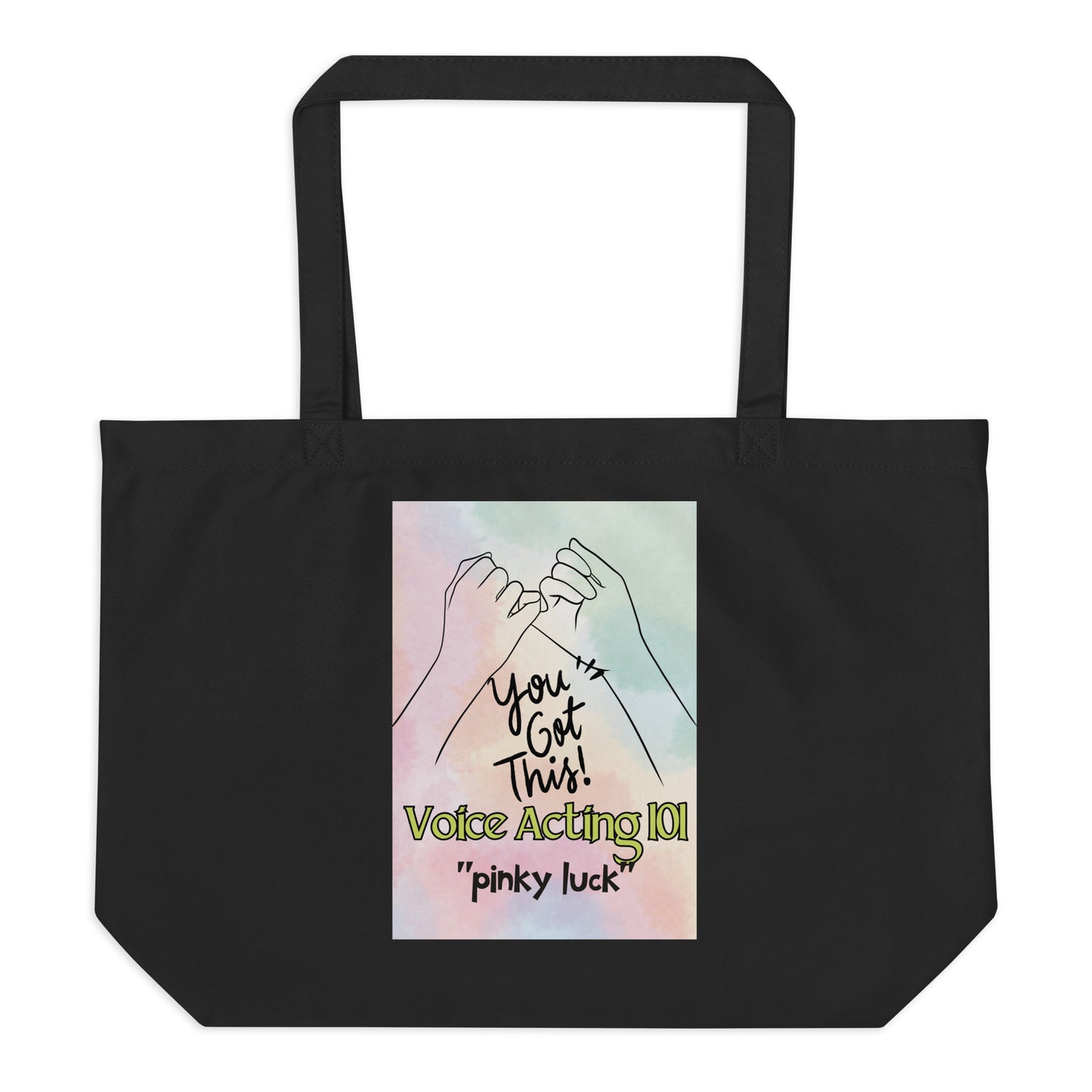 SOTVO Voice Actor Large Organic Cotton Tote Bag: Pinky Luck Style