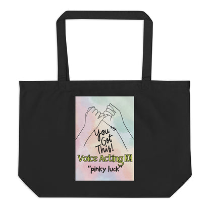 SOTVO Voice Actor Large Organic Cotton Tote Bag: Pinky Luck Style