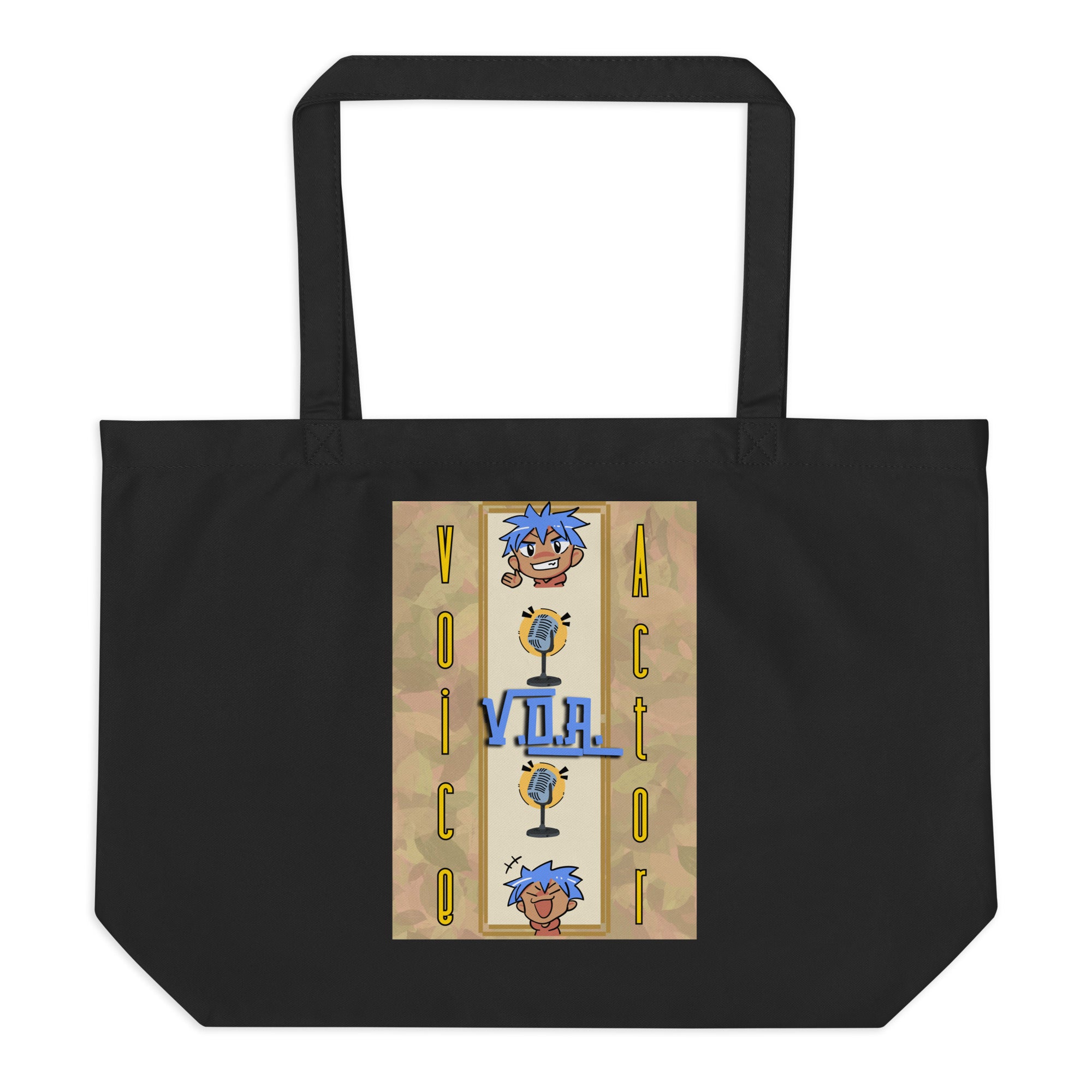 SOTVO Voice Actor Large Organic Cotton Tote Bag: V.O.A. Style