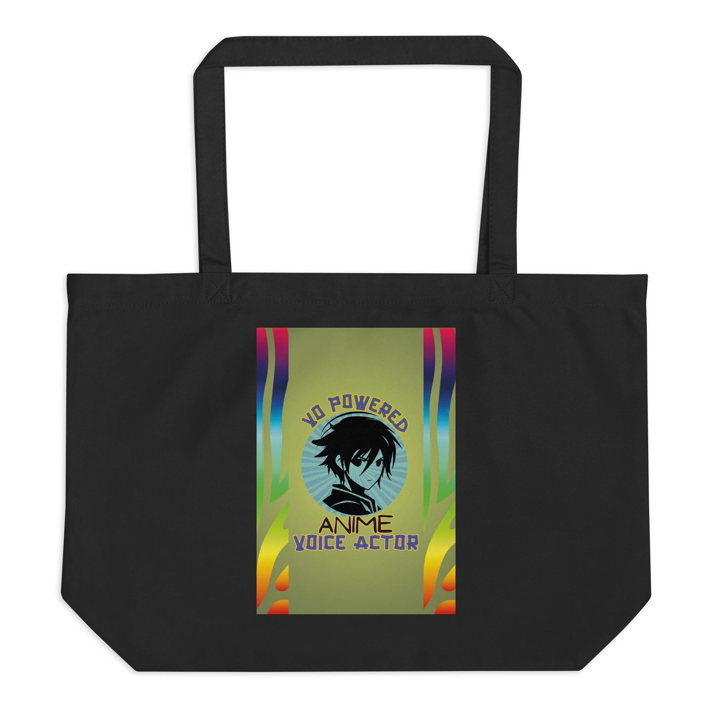 SOTVO Voice Actor Large Organic Cotton Tote Bag: V.O. Anime Style