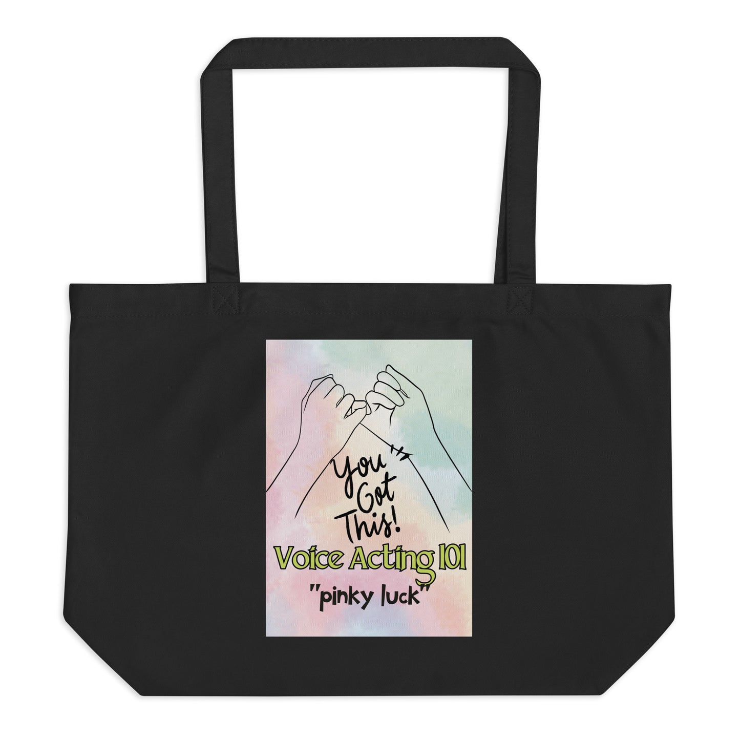 SOTVO Voice Actor Large Organic Cotton Tote Bag: Pinky Luck Style