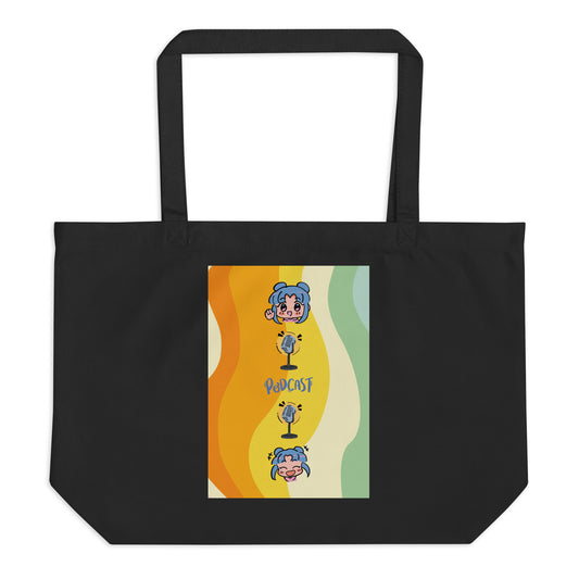 SOTVO Voice Actor Large Organic Cotton Tote Bag: Podcast Style