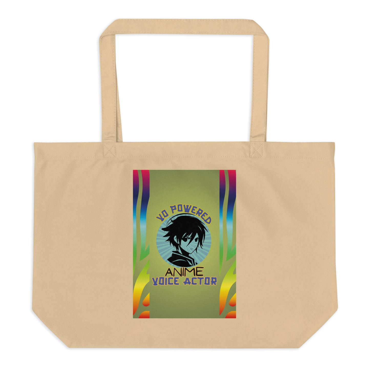 SOTVO Voice Actor Large Organic Cotton Tote Bag: V.O. Anime Style