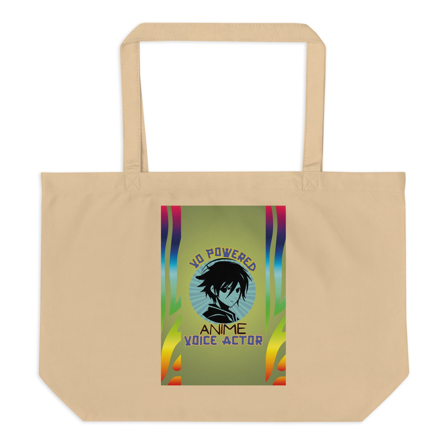 SOTVO Voice Actor Large Organic Cotton Tote Bag: V.O. Anime Style