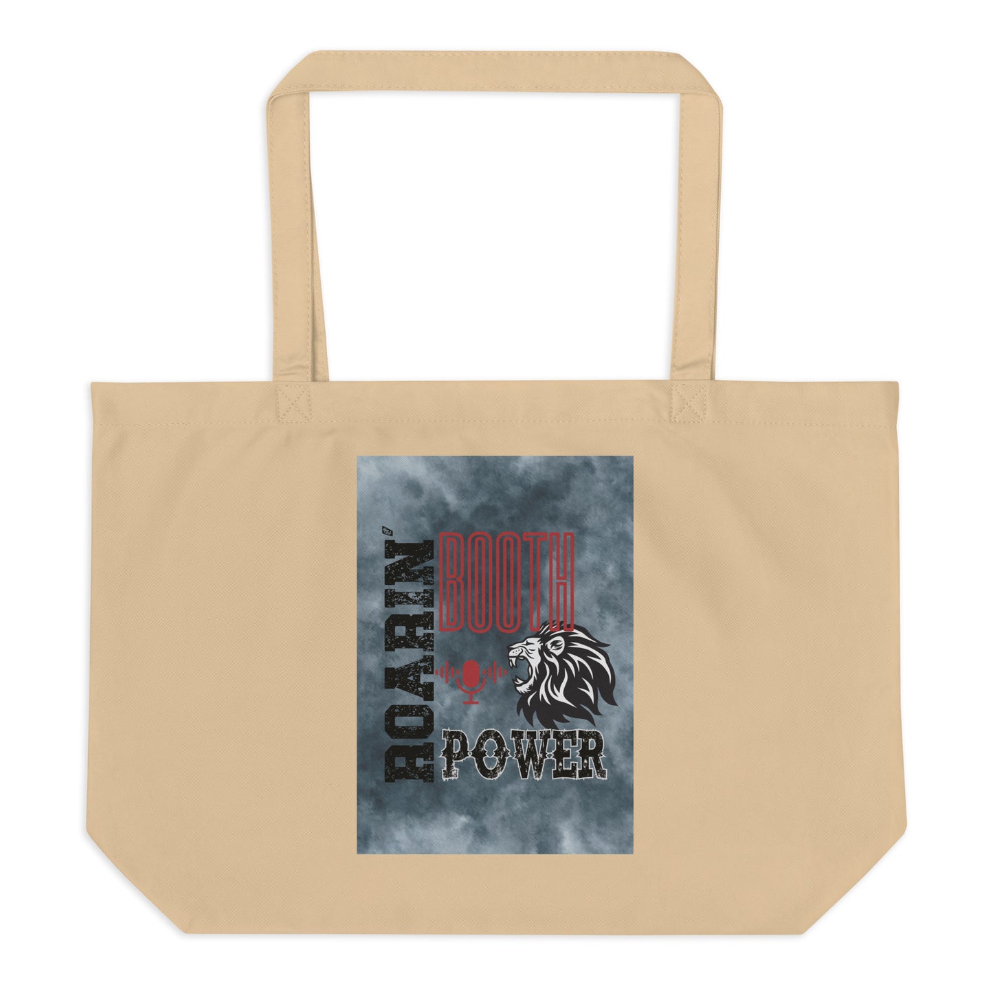 SOTVO Voice Actor Large Organic Cotton Tote Bag: King of Booth: Lion Style