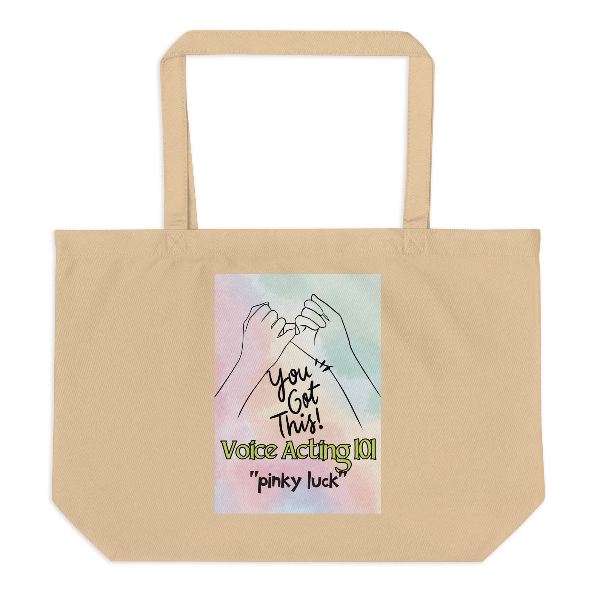 SOTVO Voice Actor Large Organic Cotton Tote Bag: Pinky Luck Style