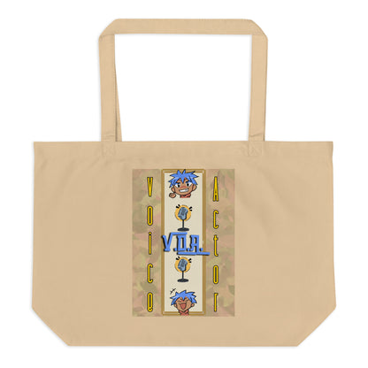 SOTVO Voice Actor Large Organic Cotton Tote Bag: V.O.A. Style