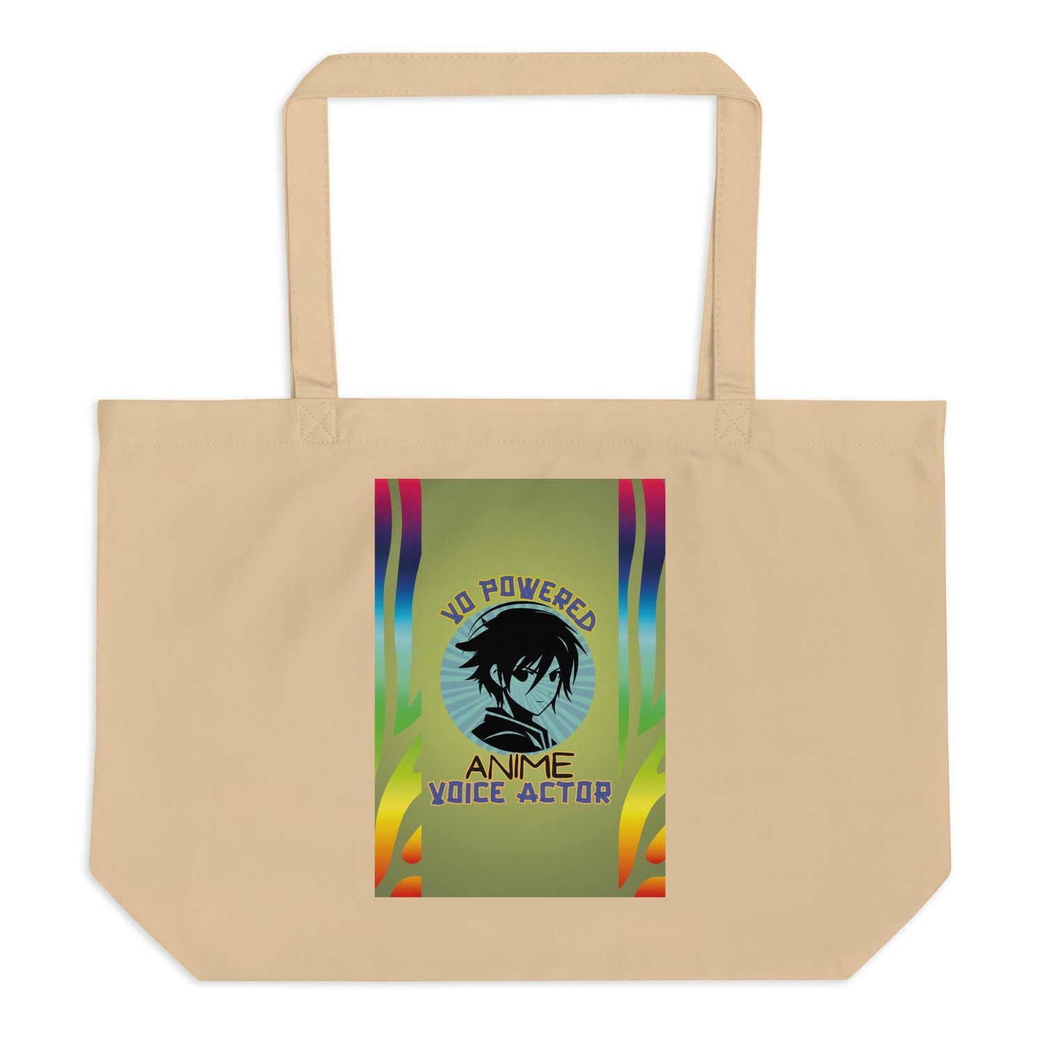 SOTVO Voice Actor Large Organic Cotton Tote Bag: V.O. Anime Style