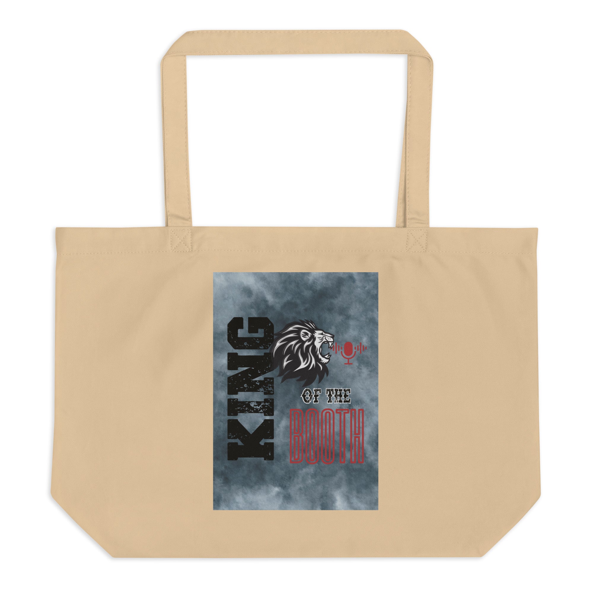 SOTVO Voice Actor Large Organic Cotton Tote Bag: King of Booth: Lion Style