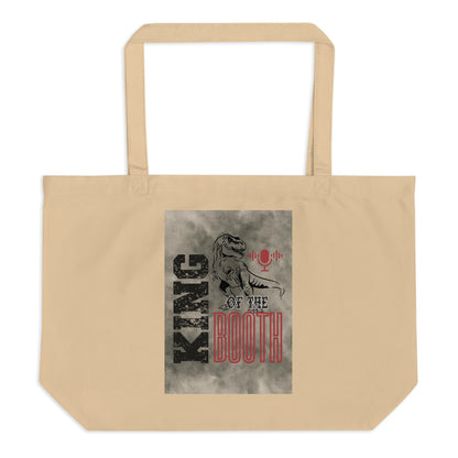 SOTVO Voice Actor Large Organic Cotton Tote Bag: King of Booth: T-Rex Style