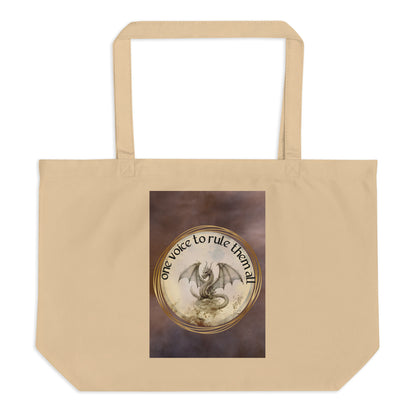 SOTVO Voice Actor Large Organic Cotton Tote Bag: One Voice Dragon Style