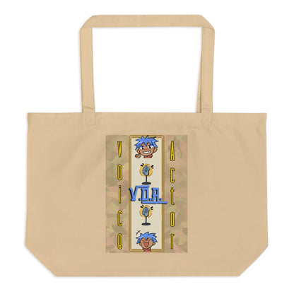 SOTVO Voice Actor Large Organic Cotton Tote Bag: V.O.A. Style