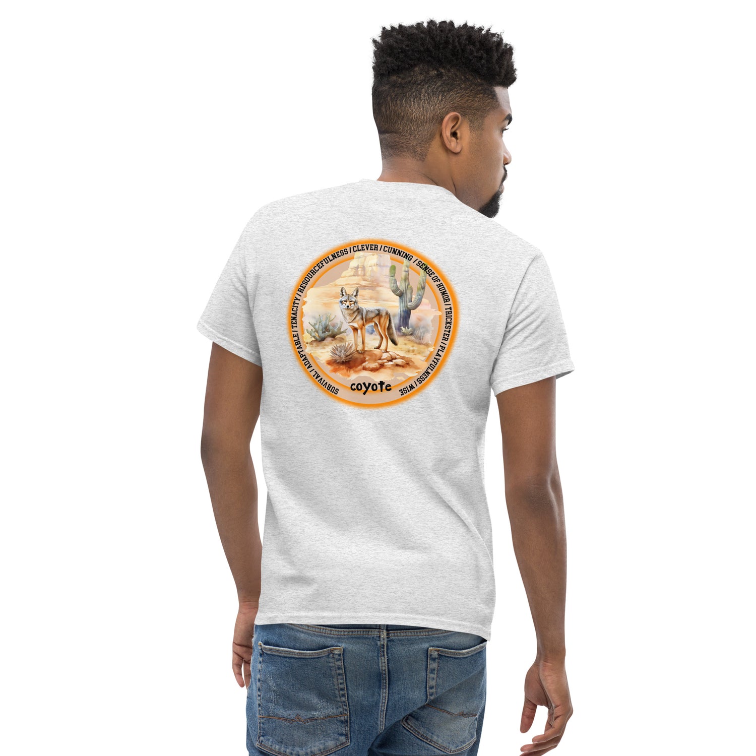 Mascot Spirit Animal Totem:  COYOTE: Men’s Classic Tee T-Shirt: Gildan