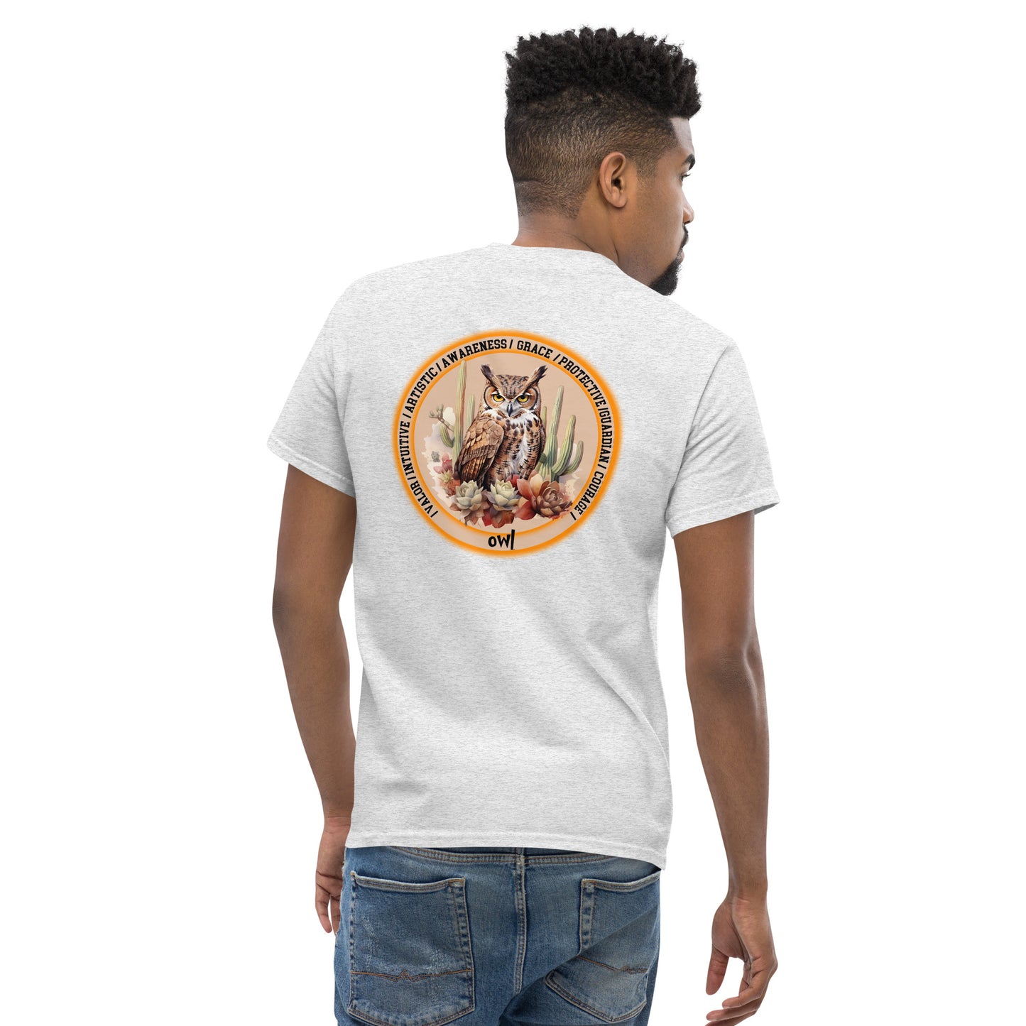 Mascot Spirit Animal Totem:  OWL: Men’s Classic Tee T-Shirt: Gildan